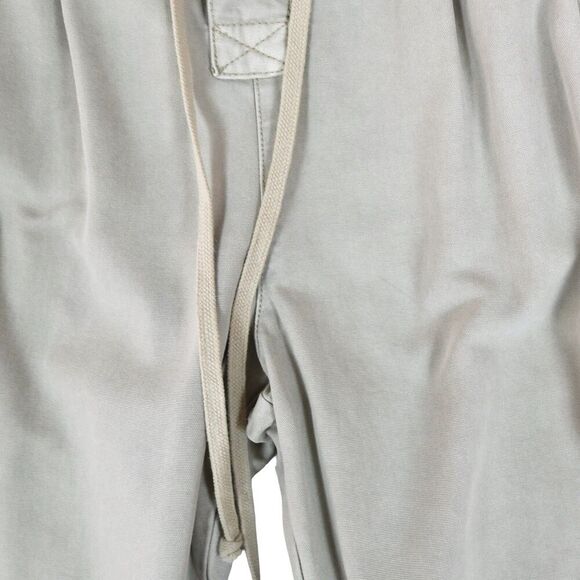 Free People Button Fly Paperbag Pants Size M Beige Drawstring Waist Relaxed Fit - Picture 5 of 10